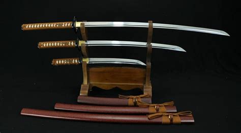 High Quality Hand Forged Japanese Samurai Sword Set Katana Wakizashi Tanto