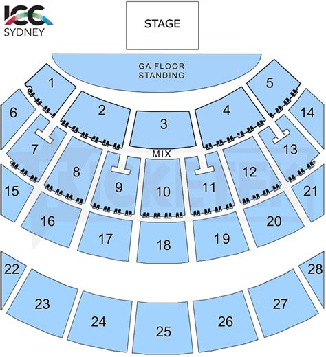 ICC Sydney Theatre Seating Map | Austadiums