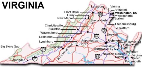 The Map Of Virginia | Virginia Map