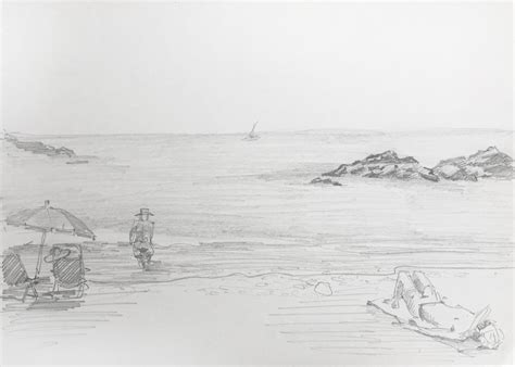 Buy Original Pencil Sketch of a Seascape / Drawing Hand Drawn Online in India - Etsy