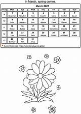 Printable Coloring Calendars sketch template