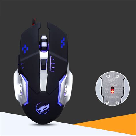 Wholesale USB Wired Optical Mechanical Mouse Ergonomics Sensitive Gaming Mouse metal bottom ...