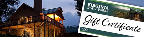 Virginia State Parks Gift Certificates