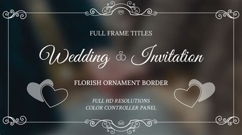 Wedding Invitation Overlays | Premiere Pro, Premiere Pro Templates