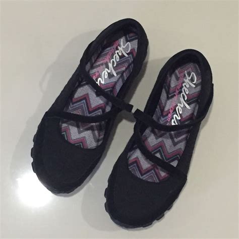 Skechers Flex Memory Foam Black Mary Janes Size 8 U, Women's Fashion ...