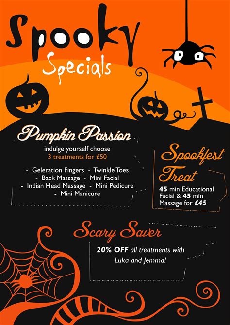 The Therapy Lounge: October Offers : Halloween Specials!