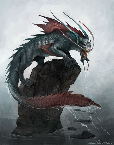 Water Panther, by Katie Pfeilschiefter | Mythical creatures, Creature ...