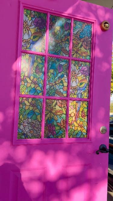 Easy Home DIY IDEA Floral Window Film Tint | Peel & Stick in 2024 | Stained glass window film ...