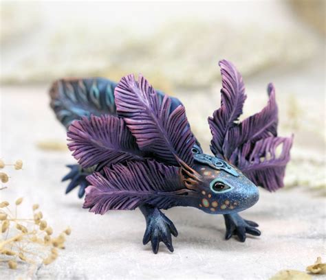 Cute Axolotl Miniature by Evgeny Hontor | Animal sculptures, Cute ...