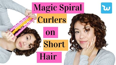 Using Magic Spiral Curlers From Wish on Short Hair - YouTube