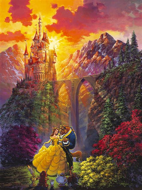 Spring Dance Beauty and the Beast embellished giclee Rodel Gonzalez