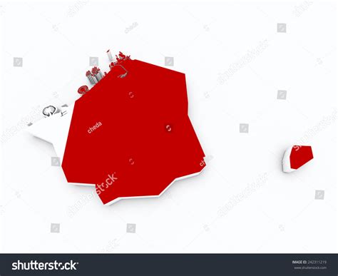 Dubai State Flag On 3d Map Stock Illustration 242311219 | Shutterstock