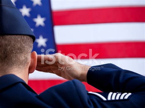 Soldier Saluting American Flag Stock Photo | Royalty-Free | FreeImages