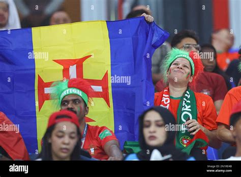 DOHA, QATAR - NOVEMBER 24: Portugal fans during the FIFA World Cup ...