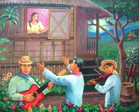 Harana - a traditional form of courtship in the Philippines wherein men introduced themselves ...