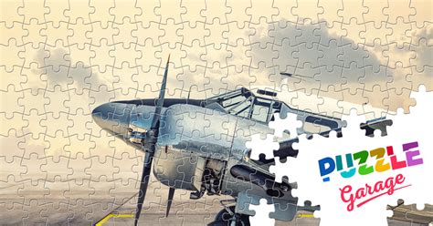 Historic plane at the airfield Jigsaw Puzzle (Technics, Aviation ...