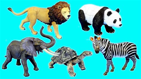 Toy Wild Animals 3D Puzzles Collection - Lion Panda Elephant Zebra ...