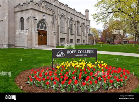 Tulip bed hope college campus hi-res stock photography and images - Alamy