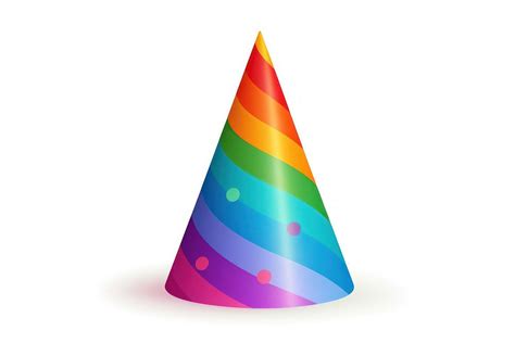 Colorful party cone hat white | Free Photo Illustration - rawpixel