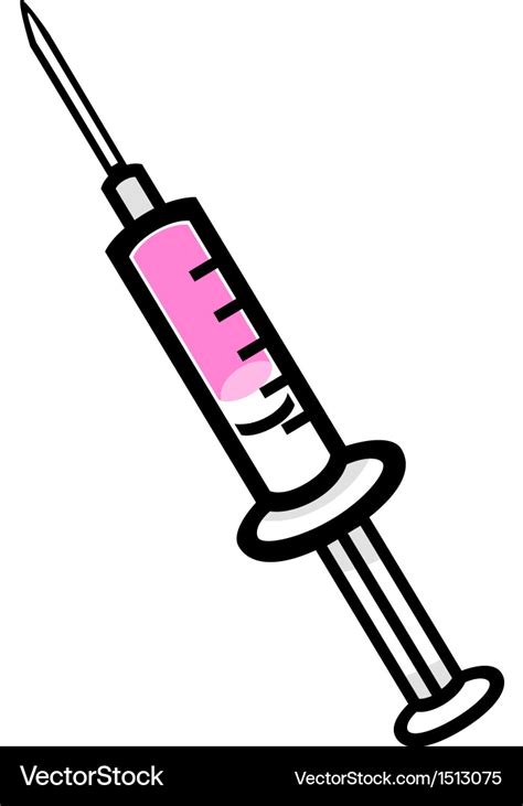 Syringe clip art cartoon Royalty Free Vector Image