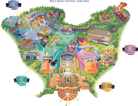 plan map walt disney studios disneyland paris 2002 opening ouverture – Le Parcorama