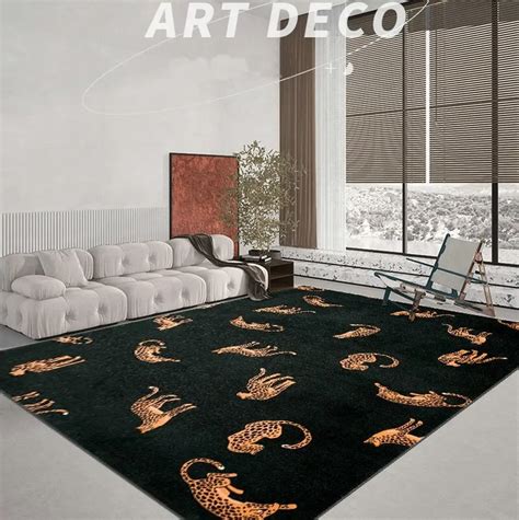 Leopard print rug animal black area carpet for living room warmly home – Artofit