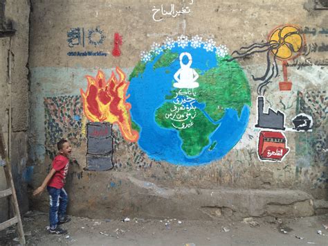 350 Africa – Climate Graffiti Workshop in Cairo