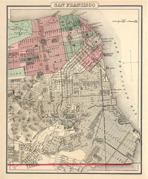 Map of San Francisco Old map archival print San Francisco | Etsy | Old map, Map, Antique maps ...