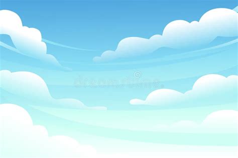 Dawn Sky with Clounds Background Daytime Vector Wide Horizontal ...