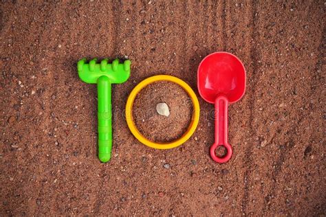 Toys in a Sandbox stock photo. Image of horizontal, life - 25176704