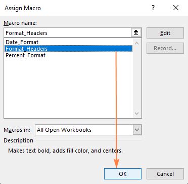 How to run macro in Excel and create a macro button