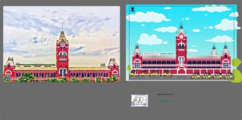 Chennai Central Illustration on Behance