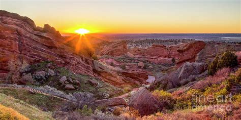 Denver Sunrise from Red Rocks Photograph by Twenty Two West Photography