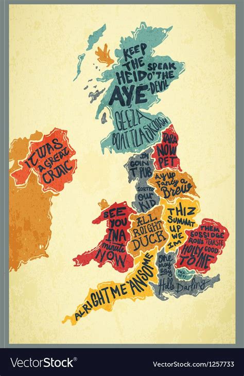 United Kingdom typography accents map Royalty Free Vector , #affiliate, #typography, #accents, # ...