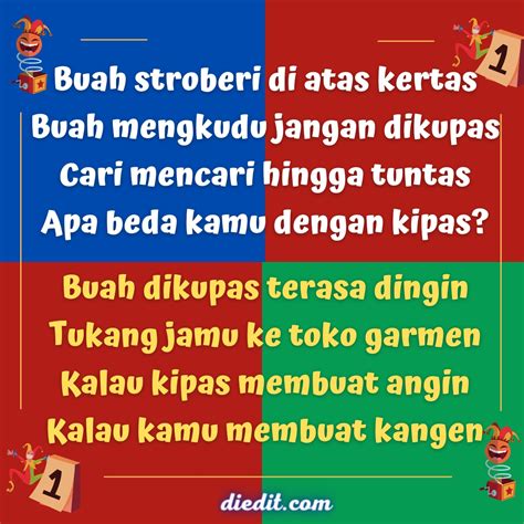 Kumpulan Pantun Teka Teki Gombal Lucu buat Pacar | diedit.com