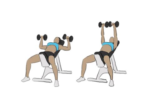 Incline dumbbell bench chest press - GoFitnessPlan