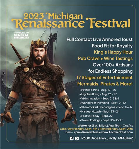 Michigan Renaissance Festival eagerly anticipates a truly remarkable ...