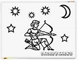Easy Sagittarius Coloring Pages sketch template