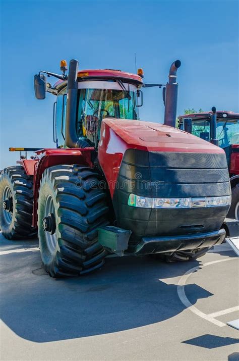 Modern Tractor for Agriculture on the Farm with a Powerful Motor Stock Image - Image of motor ...