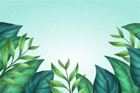 Free Vector | Tropical leaves background