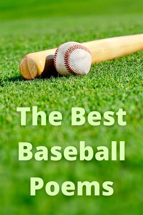 13 Best Baseball Poems For Dugout Chants - Aestheticpoems