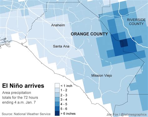 Ventura County Rainfall Totals Map - Maps For You