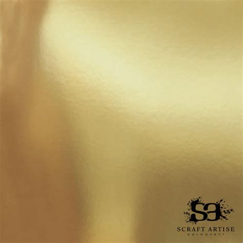 Permanent Outdoor Vinyl Sheets Gold Metallic Glossy by Scraft Artise