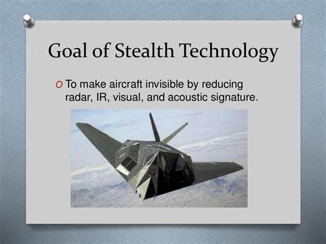 Stealth aircraft technology ppt