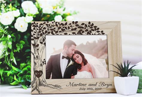 Wedding Photo Frame Engraved Photo Frame Custom Wedding Gift | Etsy