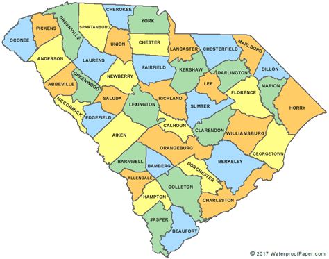 South Carolina County Map - SC Counties - Map of South Carolina