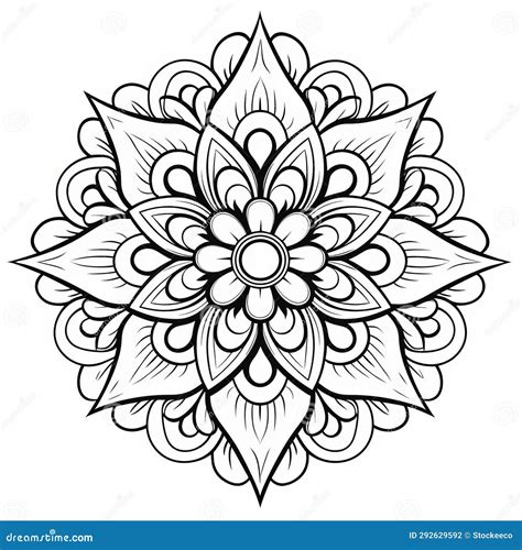 Mandalas for Adults: Intricate Coloring Pages for Relaxation Stock Illustration - Illustration ...