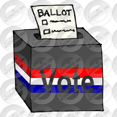 Ballot Box Picture for Classroom / Therapy Use - Great Ballot Box Clipart
