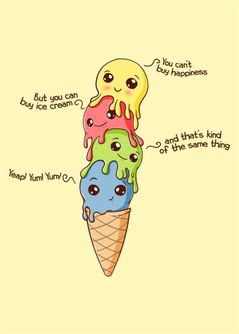 an ice cream cone with different types of ice cream on it and the caption says, you can't buy ...