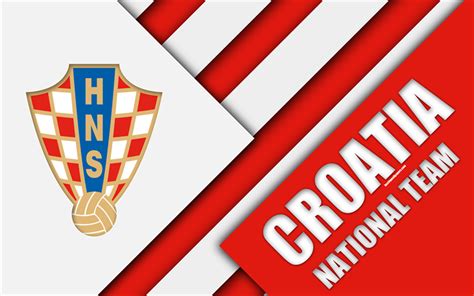 Download wallpapers Croatia national football team, 4k, emblem ...